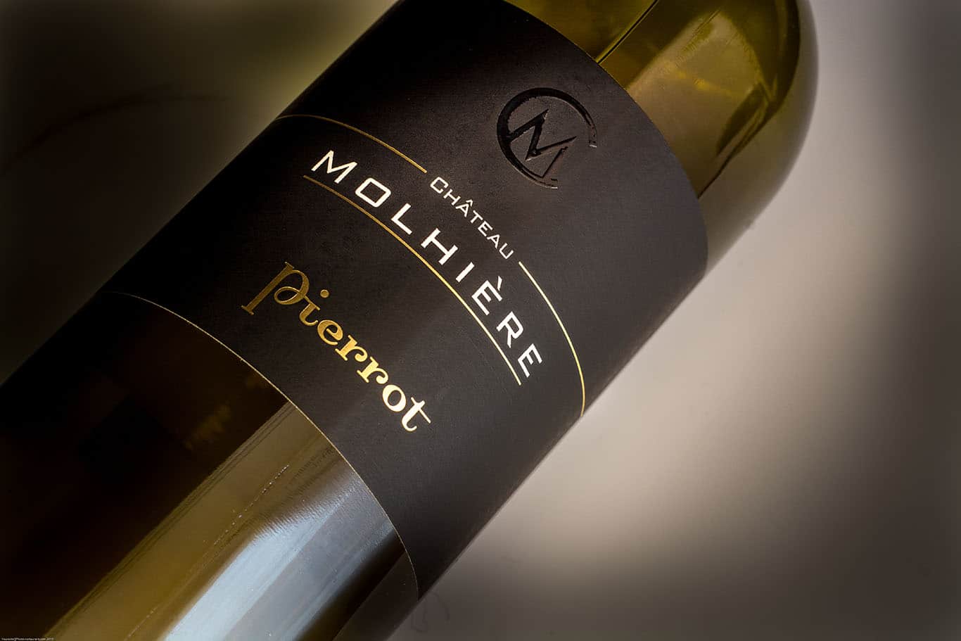 A bottle of Château Molhière Cuvée Pierrot